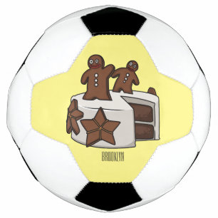 Gingerbread cake cartoon illustration football