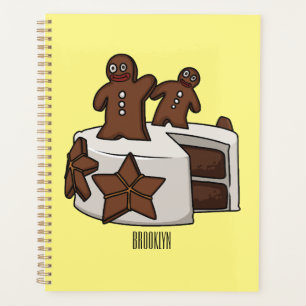 Gingerbread cake cartoon illustration planner