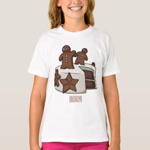 Gingerbread cake cartoon illustration T-Shirt