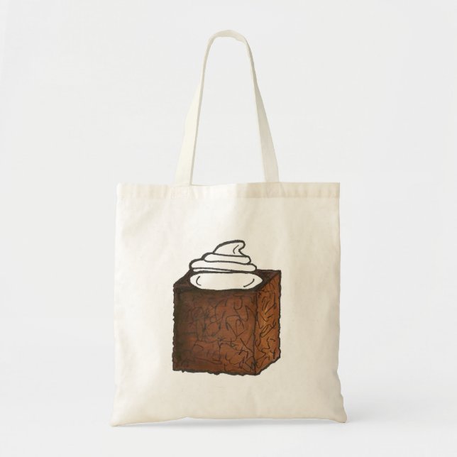 Gingerbread Cake Slice Whipped Cream Christmas Bag (Front)