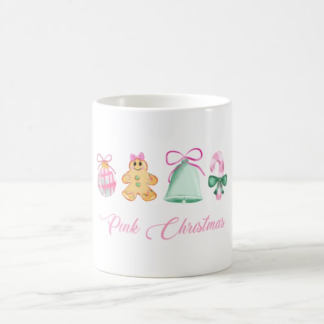Gingerbread, Candy Cane & Pastel Ornaments Coffee Mug (Center)