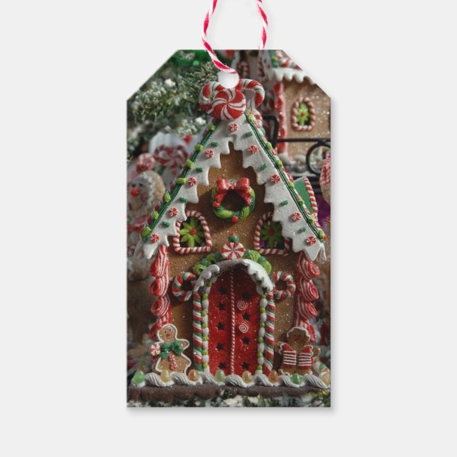 Gingerbread Candy House Gift Tag (Front)