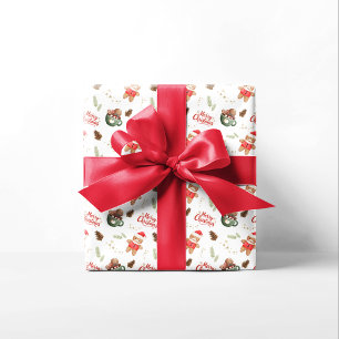Gingerbread Candy Merry Christmas Holiday Wrapping Paper