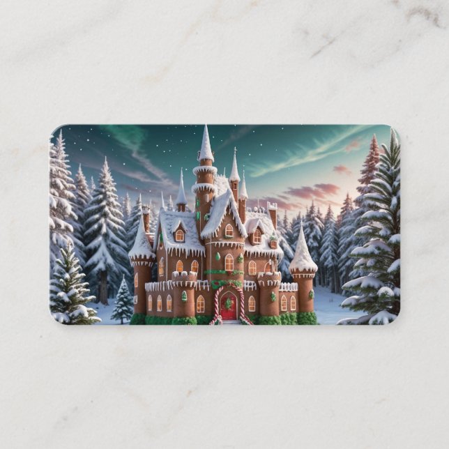 Gingerbread Castle from the Christmas Forest Bmark Business Card (Front)