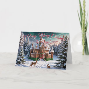 Gingerbread Castle from the Christmas Forest Holiday Card