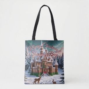 Gingerbread Castle from the Christmas Forest Tote Bag