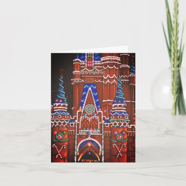 Gingerbread Castle Holiday Card (Front)