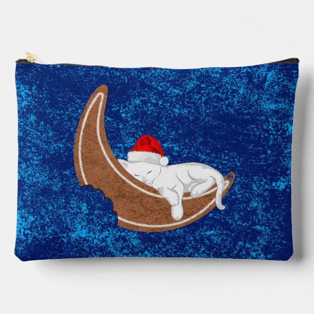 Gingerbread Cat Accessory Pouch (Front)