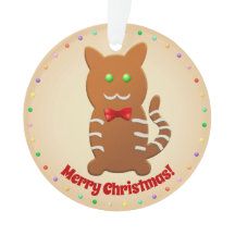 Gingerbread Cat And A Gingerbread Heart