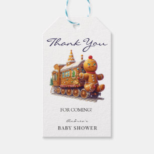 Gingerbread   Christmas Baby Shower Thanks Favour Gift Tags