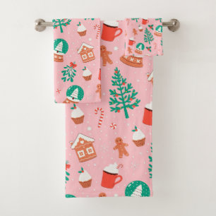 Gingerbread Christmas Bath Towel Set