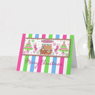 Gingerbread Christmas Card - Child - Personalise