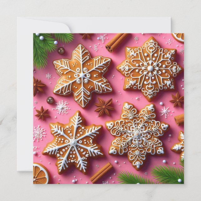Gingerbread Christmas card! Holiday Card (Front)