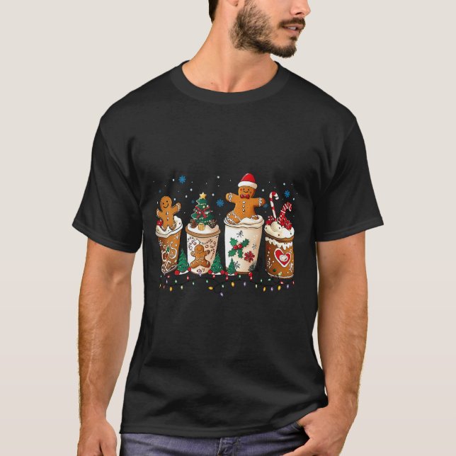 Gingerbread Christmas Coffee Cute Sweet Winter Hol T-Shirt (Front)