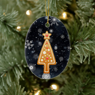 Gingerbread Christmas cookies Ceramic Tree Decoration