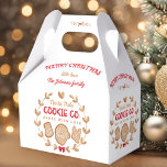 Gingerbread Christmas Cookies Exchange Red Name Favour Box<br><div class="desc">Cute Gingerbread Christmas Cookies Exchange Favour Box in red. Easily personalise the text. - Kate Eden Art.</div>