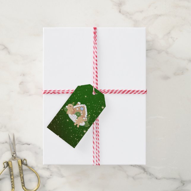 Gingerbread Christmas cookies  Gift Tags (With Twine)