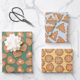 Gingerbread Christmas Cookies  Wrapping Paper Sheet