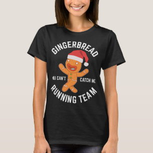 Gingerbread Christmas Gingerbread Running Team Gif T-Shirt