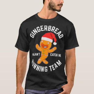 Gingerbread Christmas Gingerbread Running Team Gif T-Shirt