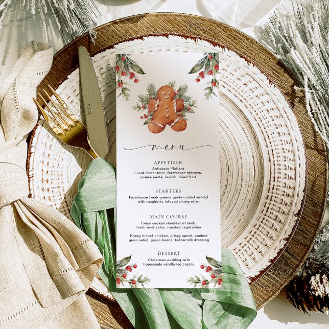 Gingerbread Christmas Menu (Creator Uploaded)