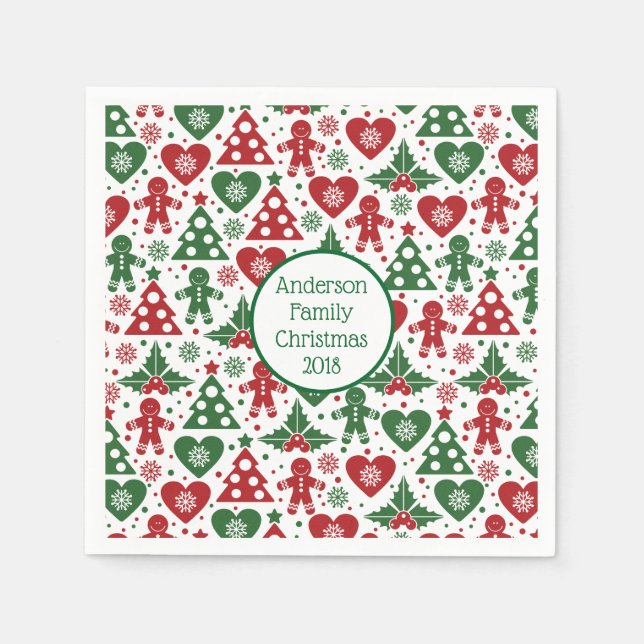 Gingerbread Christmas Napkins (Front)