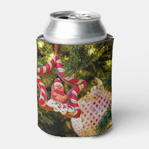 Gingerbread Christmas Ornament Can Cooler