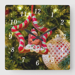 Gingerbread Christmas Ornament Wall Clock