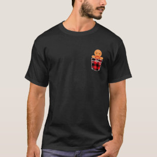 Gingerbread Christmas Pajama Cookie In Pocket Outf T-Shirt