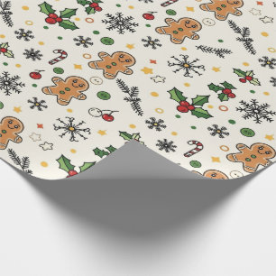 Gingerbread Christmas Pattern – Festive Cookies Wrapping Paper