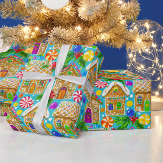 Gingerbread Christmas pattern Wrapping Paper