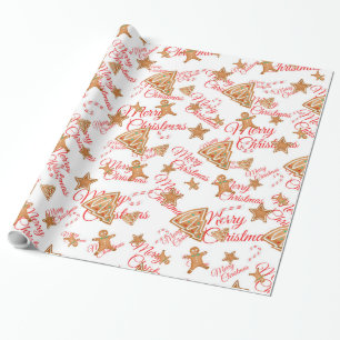 Gingerbread Christmas pattern Wrapping Paper