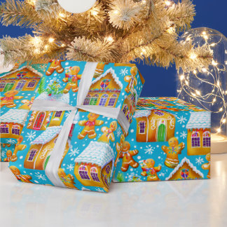 Gingerbread Christmas pattern Wrapping Paper