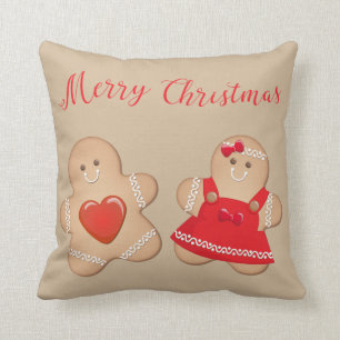 Gingerbread Christmas Pillow