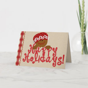 Gingerbread Christmas Recipe Greeting Cards