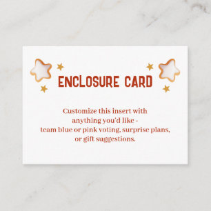 Gingerbread Christmas Red and White Enclosure Card