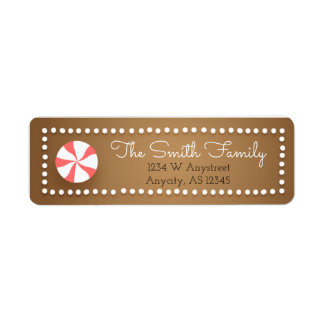 Gingerbread Christmas Return Address Labels