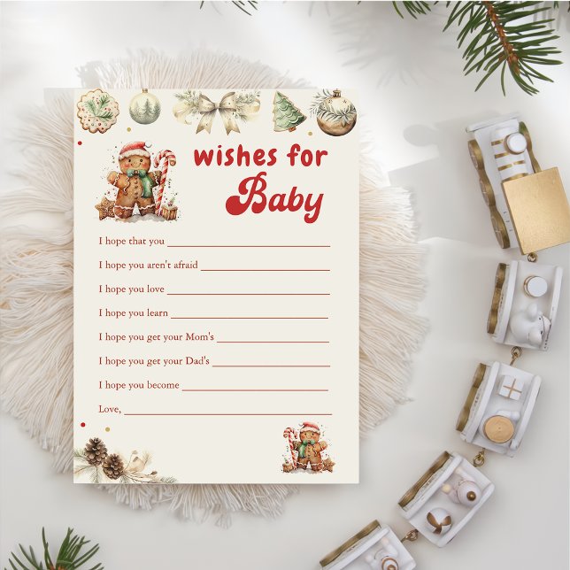 Gingerbread Christmas Santa Wishes for Baby Game Invitation (Creator Uploaded)