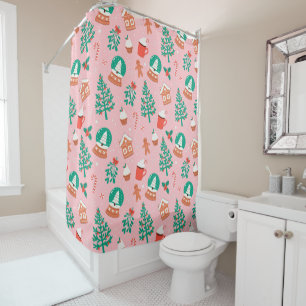 Gingerbread Christmas  Shower Curtain