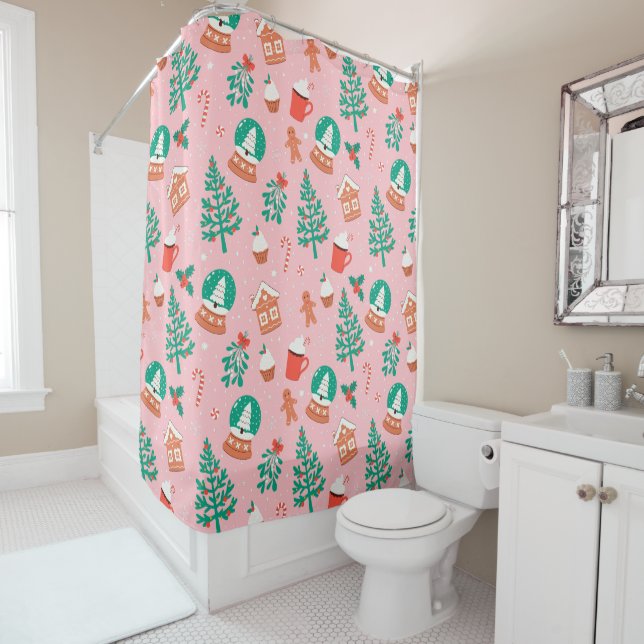 Gingerbread Christmas  Shower Curtain (In Situ)