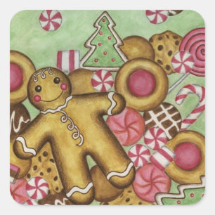 Gingerbread Christmas Sticker