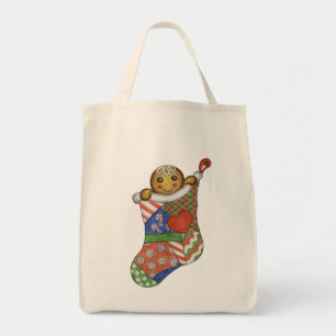 Gingerbread Christmas Stocking Bag