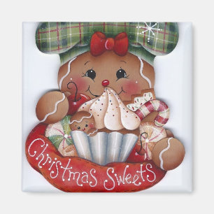 Gingerbread Christmas Sweets Magnet
