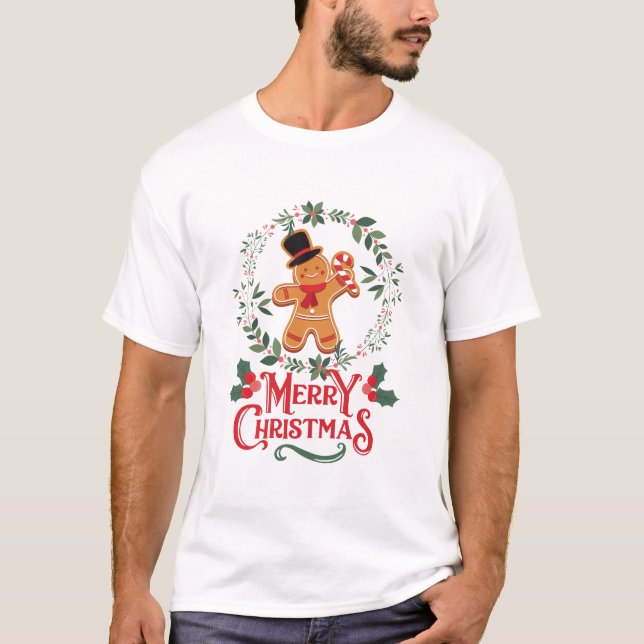 Gingerbread Christmas T-Shirt (Front)