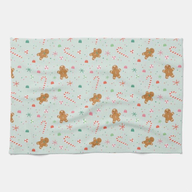 Gingerbread Christmas Tea Towel (Horizontal)
