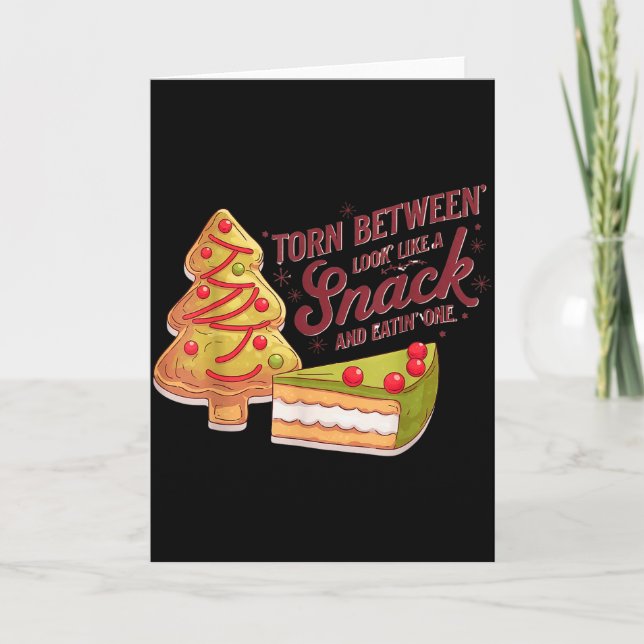 Gingerbread Christmas Tree Cake  Card (Front)