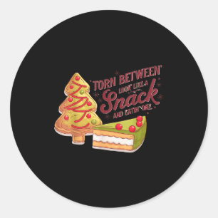 Gingerbread Christmas Tree Cake  Classic Round Sticker