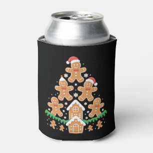 Gingerbread Christmas Tree Lights Cookie Baking Can Cooler