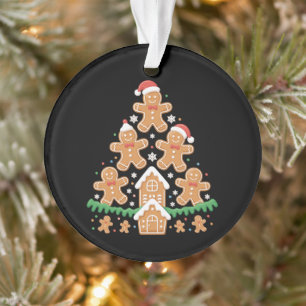 Gingerbread Christmas Tree Lights Cookie Baking Ornament