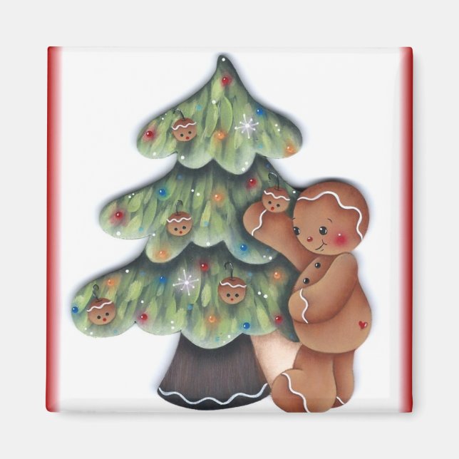 Gingerbread Christmas Tree Magnet (Front)